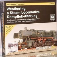 Vallejo Weathering Steam Locomotive Model Color Paint Set (9 Colors) Hobby and Model Paint Set #73099