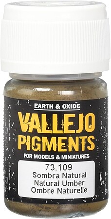 Vallejo Natural Umber Pigment Powder (30ml) Paint Pigment #73109