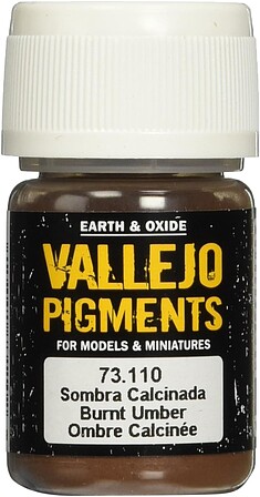 Vallejo Burnt Umber Pigment Powder (30ml) Paint Pigment #73110