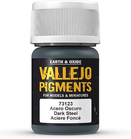 Vallejo Dark Steel Pigment Powder (30ml) Paint Pigment #73123