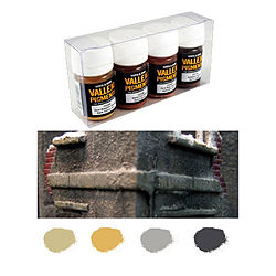 Vallejo Stone, Cement & City Pigment Powder Set (4 Colors) Hobby and Model Pain #73198