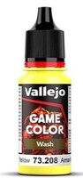 Vallejo Yellow Wash Game Color 18ml Bottle Hobby and Model Acrylic Paint #73208