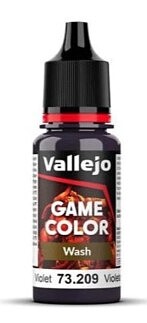 Vallejo Violet Wash Game Color 18ml Bottle Hobby and Model Acrylic Paint #73209