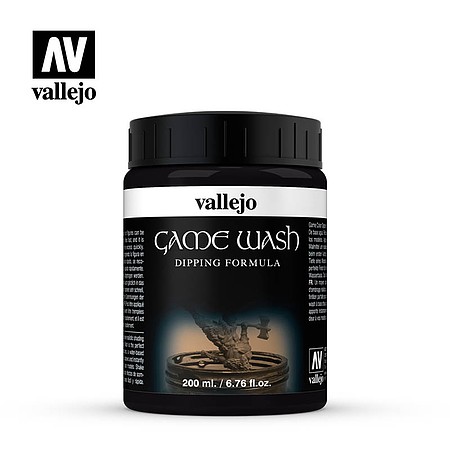 Vallejo Black Wash 200ml Bottle Hobby and Model Acrylic Paint #73301