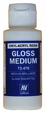 Vallejo Gloss Medium 60ml Bottle Hobby and Model Acrylic Paint #73470