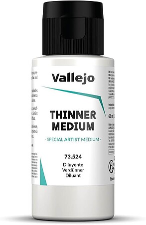 Vallejo Thinner Medium 60ml Bottle Hobby and Model Acrylic Paint #73524