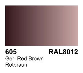 Vallejo German Red Brown RAL 8012 Primer 60ml Bottle Hobby and Model Acrylic Paint #73605