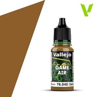 Vallejo Game Air Leather Brown (18ml bottle) Hobby and Plastic Model Acrylic Paint #76040