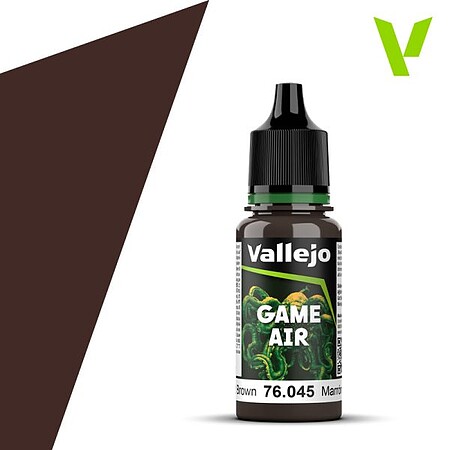 Vallejo Game Air Charred Brown (18ml bottle) Hobby and Plastic Model Acrylic Paint #76045