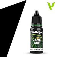 Vallejo (bulk of 6) Black Game Air (18ml Bottle) Hobby and Plastic Model Acrylic Paint #76051