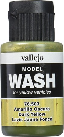 Vallejo Dark Yellow Model Wash (35ml Bottle) Hobby and Model Acrylic Paint #76503