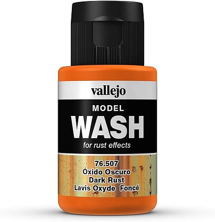 Vallejo Dark Rust Model Wash (35ml Bottle) Hobby and Model Acrylic Paint #76507