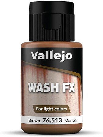 Vallejo Brown Model Wash (35ml Bottle) Hobby and Model Acrylic Paint #76513