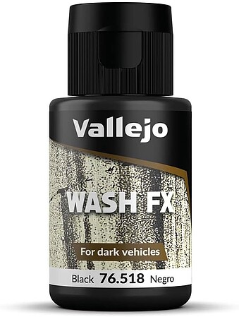 Vallejo Black Model Wash (35ml Bottle) Hobby and Model Acrylic Paint #76518