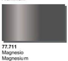 Vallejo Magnesium Metal Color (32ml Bottle) Hobby and Model Acrylic Paint #77711
