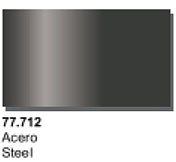 Vallejo Steel Metal Color (32ml Bottle) Hobby and Model Acrylic Paint #77712