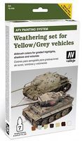 Vallejo AFV Yellow/Grey Vehicles Weathering Set (7 Colors) Hobby and Model Paint Set #78405 Vallejo AFV Yellow/Grey Vehicles Weathering Set (7 Colors) Hobby and Model Paint Set #78405
