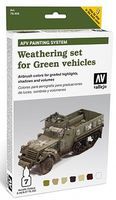 Vallejo AFV Green Vehicles Weathering Set (7 Colors) Hobby and Model Paint Set #78406 Vallejo AFV Green Vehicles Weathering Set (7 Colors) Hobby and Model Paint Set #78406