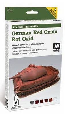 Vallejo German Red Oxide Paint Set (6 Colors) Hobby and Model Paint Set #78411