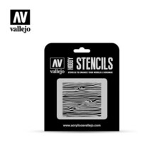 Vallejo Wood Grain Texture #2 Stencil Miscellaneous Detailing Item 1/35 Scale #st-tx007
