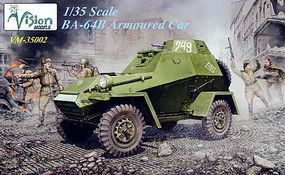 Vision WWII Russian BA64B Armored Car Plastic Model Military Vehicle 1/35 Scale #35002 Vision WWII Russian BA64B Armored Car Plastic Model Military Vehicle 1/35 Scale #35002