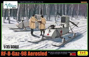 Vision WWII Soviet RF8-Gaz98 Aerosled (2) w/2 Crew Plastic Model Military Vehicle Kit 1/35 #35003 Vision WWII Soviet RF8-Gaz98 Aerosled (2) w/2 Crew Plastic Model Military Vehicle Kit 1/35 #35003
