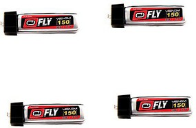 Venom 150mAh 1S 3.7V 30C LiPO 4 Pack, JST,MCX Venom 150mAh 1S 3.7V 30C LiPO 4 Pack, JST,MCX