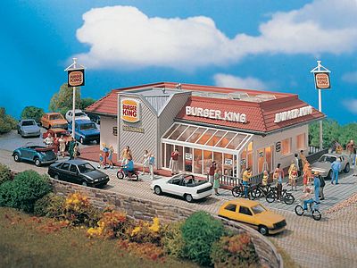 Vollmer Burger King Kit HO Scale Model Railroad Building #3632