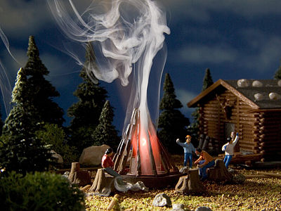 Vollmer Campfire w/Flickering Lgt - HO-Scale