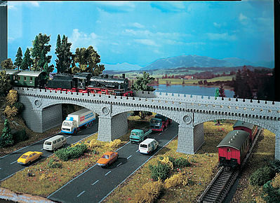 Vollmer Bridge Gray Brick HO Scale Model Railroad Bridge #42551