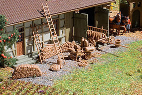 Vollmer Farm Supplements HO Scale Model Railroad Building Accessory #43699 Vollmer Farm Supplements HO Scale Model Railroad Building Accessory #43699