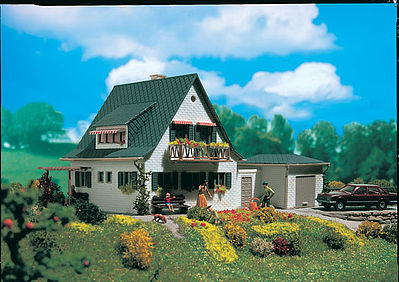 Vollmer House w/Garage Kit HO Scale Model Railroad Building #43718