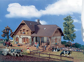 Vollmer Farmhouse w/Shed Kit HO Scale Model Railroad Building #43744