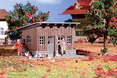 Vollmer Organic Series Wood Chicken Shack Kit HO Scale Model Railroad Building #43864