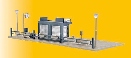 Vollmer Bus Stop Kit w/ LED Lighting Function HO Scale Model Railroad Building Accessory #45154