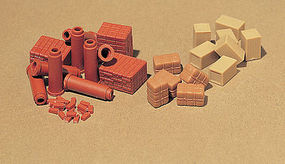 Vollmer Brick Piles & Pipe HO Scale Model Railroad Building Accessory #45241