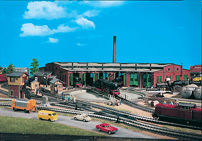 Vollmer Six Stall Roundhouse Kit HO Scale Model Railroad Building #45758