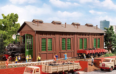 engine vollmer brick ho stall single building scale railroad timber half kit shed gmbh loco track hobbylinc