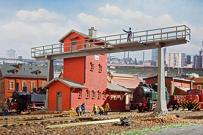 Vollmer Signal Box Om w/Bridge Kit HO Scale Model Railroad Building #45766