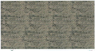 Vollmer Stone Patterned Embossed Paper Brown Brick (10) N Scale Model Railroad Road Accessory #47368