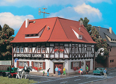 Vollmer Lamm Gasthaus Restaurant Kit N Scale Model Railroad Building #47645