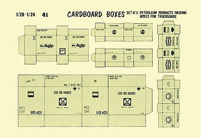 Verlinden Cardboard Boxes/Petroleum Plastic Model Detailing Accessory Kit 1/20 - 1/24 Scale #0041