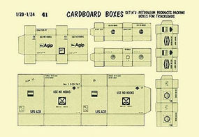 Verlinden Cardboard Boxes/Petroleum Plastic Model Detailing Accessory Kit 1/20 1/24 Scale #0041