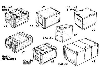 Verlinden US Small Arms Ammo Boxes Plastic Model Detailing Accessory 1/35 Scale #0088