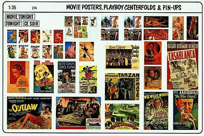 Verlinden Movie Posters, Playboy Pin Plastic Model Random Decal 1/35 Scale #0274