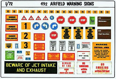 Verlinden Modern Airbase Signs Plastic Model Aircraft Decal 1/72 Scale #0492