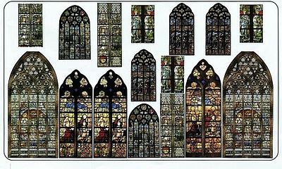 Verlinden Stained Glass Windows Plastic Model Detailing Accessory Kit 1/35 Scale #0788