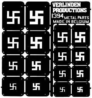 Verlinden Swastikas Template Plastic Model Aircraft Accessory #1394