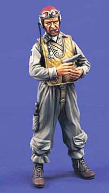 Verlinden 120mm USN Pilot Pacific WWII Resin Model Military Figure Kit 1/16 Scale #1568