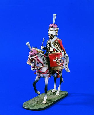 Verlinden 120mm Chasseurs a Cheval Kettle Drummer Resin Model Military Figure Kit 1/16 Scale #1612